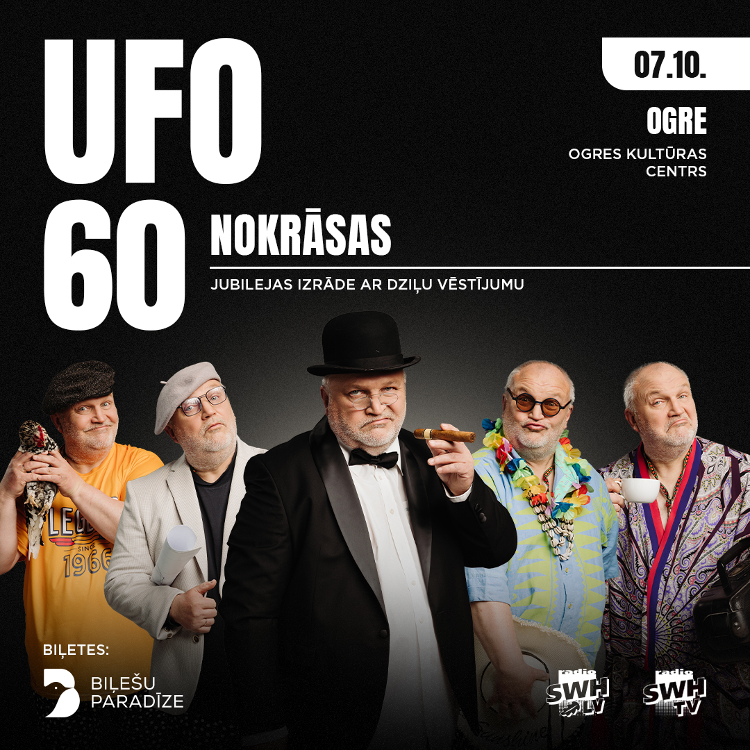 Ufo jubileju atzīmēs ar humora izrādi “UFO 60 NOKRĀSAS”