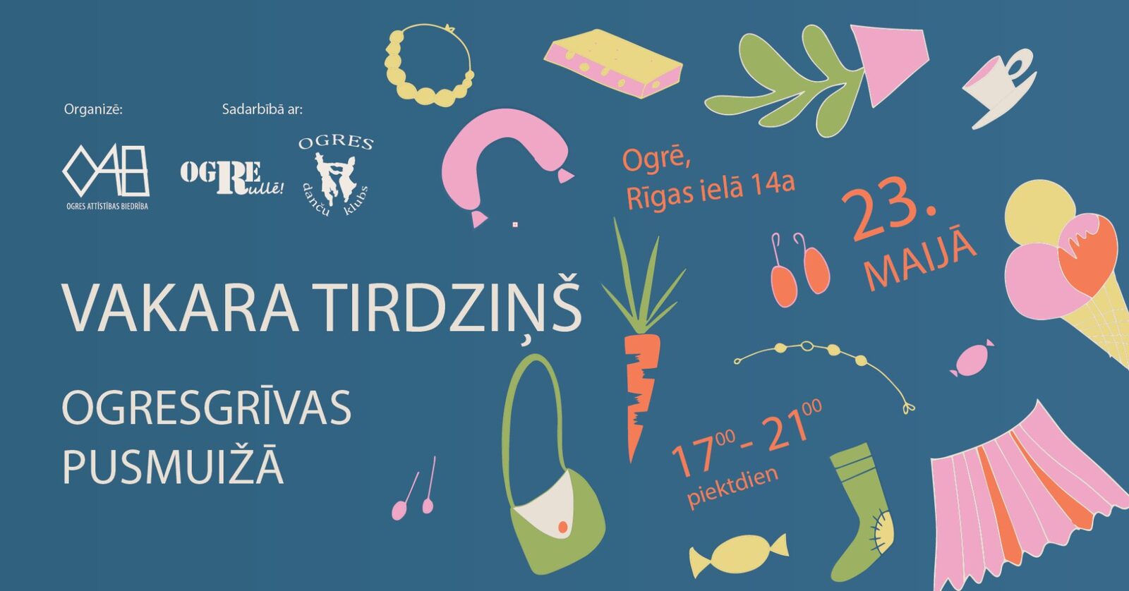 Vakara tirdziņš Ogresgrīvas pusmuižā