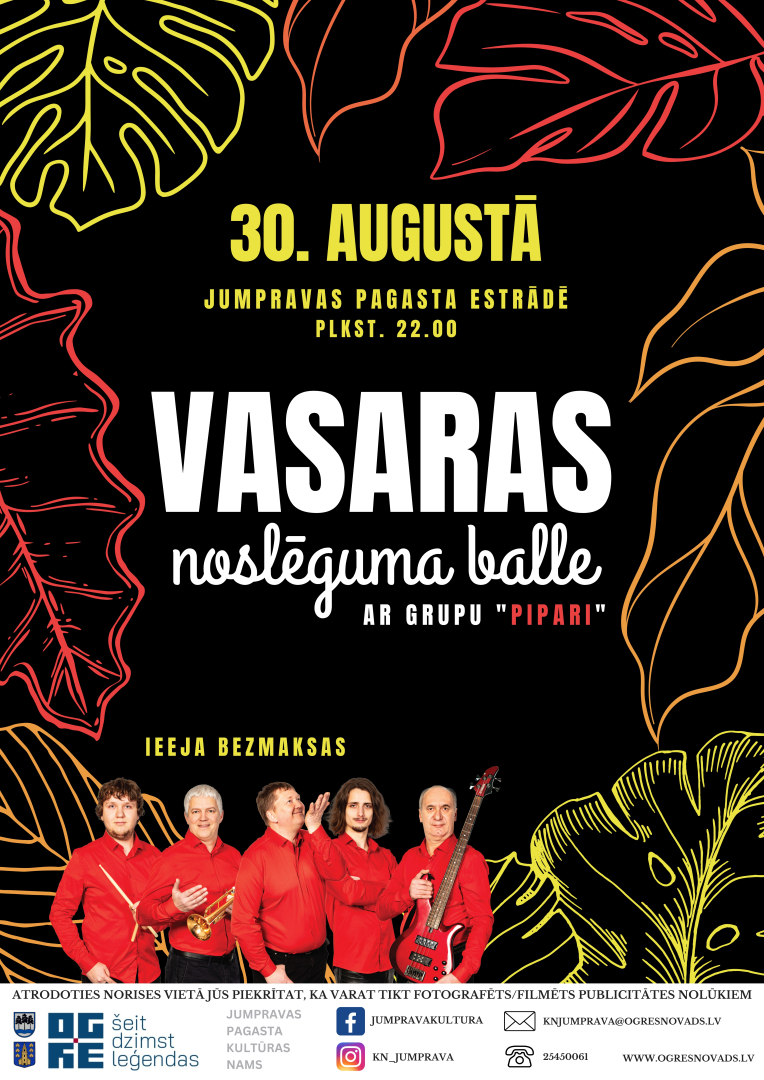 Vasaras noslēguma balle Jumpravā ar grupu PIPARI!