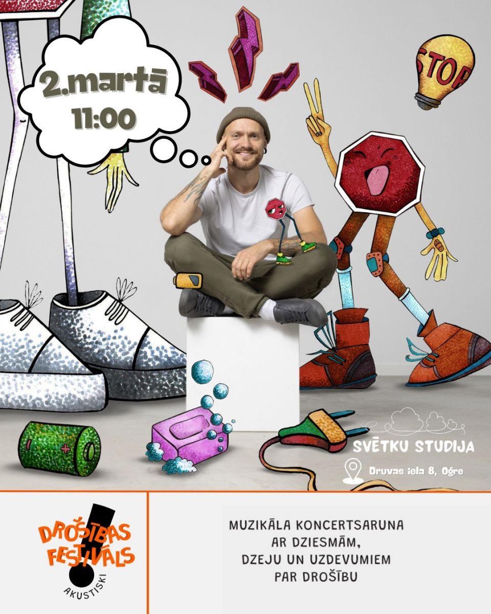 DROŠĪBAS FESTIVĀLS akustiski,  Arturs Gruzdiņš Svētku Studijā "Vairo prieku" Ogrē