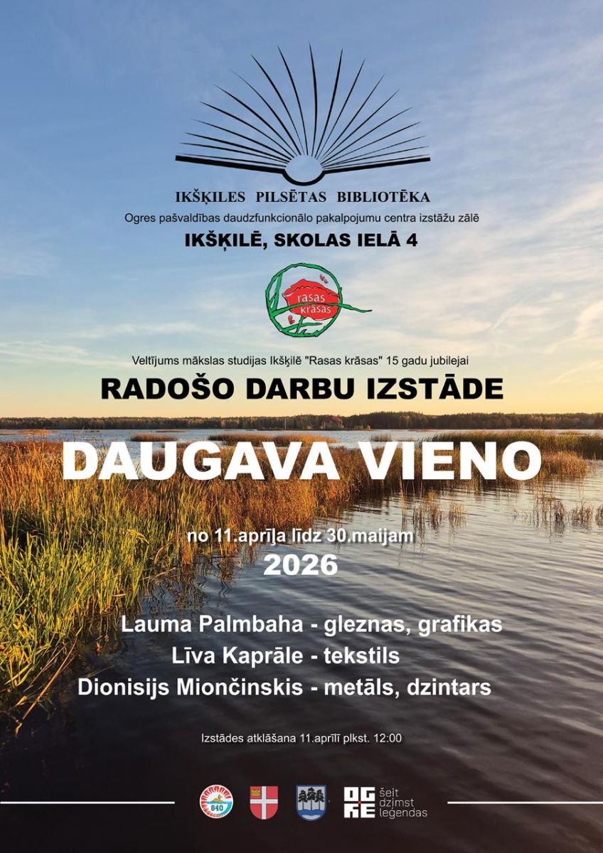 Mākslas studijas pasniedzēju radošo darbu izstādes “DAUGAVA VIENO” atklāšana
