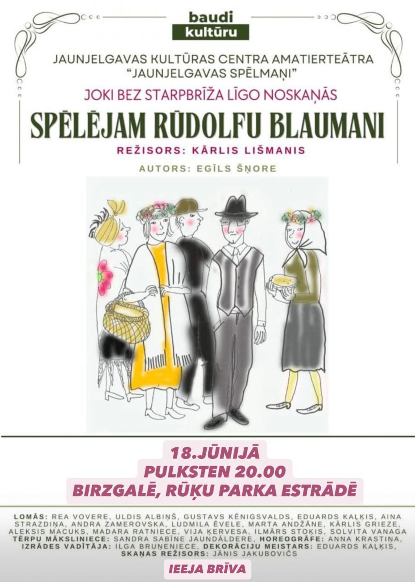 Luga “Spēlējam Rūdolfu Blaumani” Birzgalē 