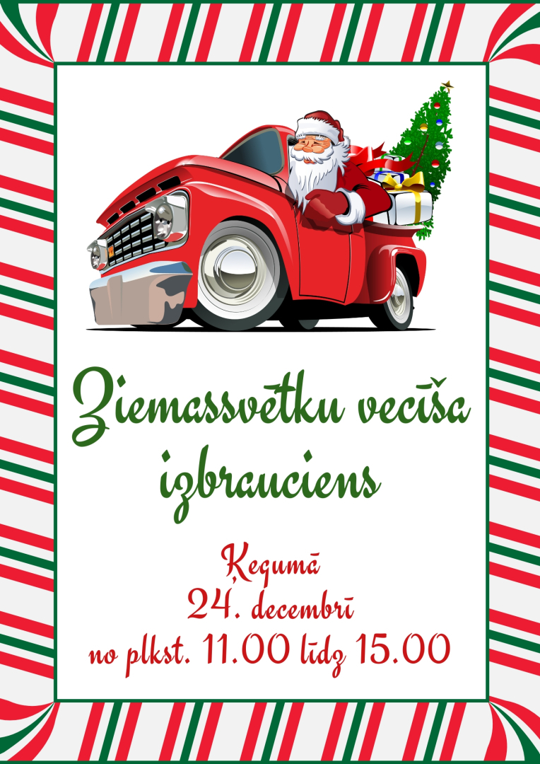 Ziemassvētku vecīša izbrauciens Ķegumā