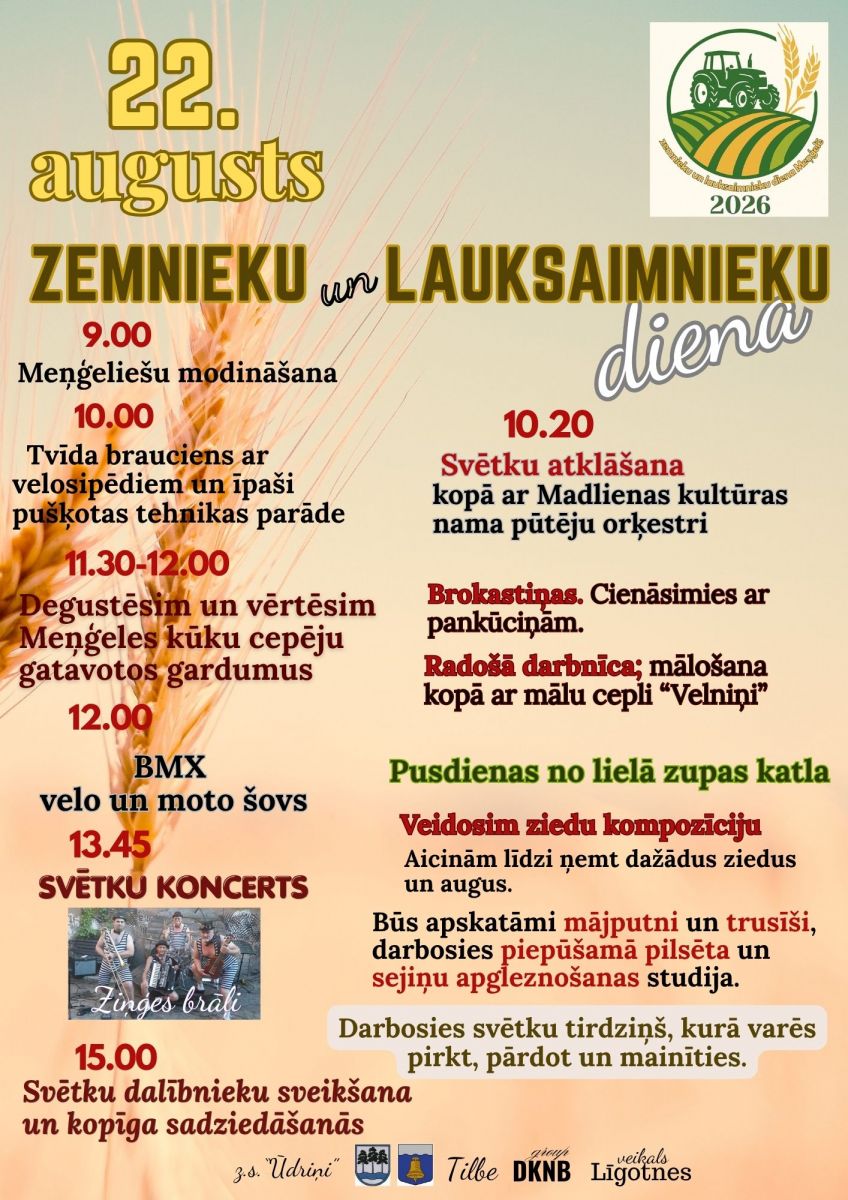 Zemnieku un lauksaimnieku diena Meņģelē 2026