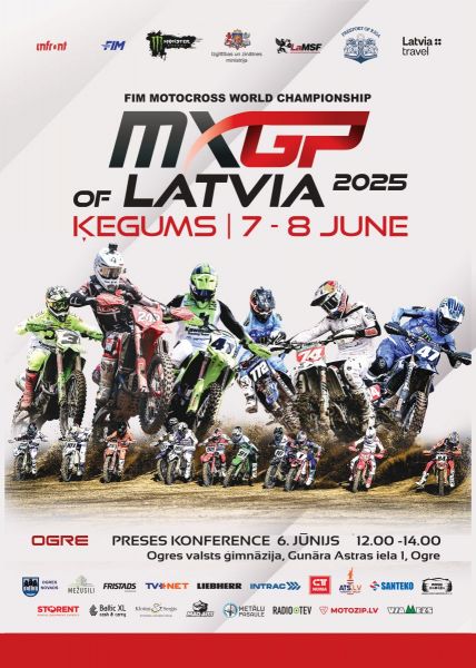 MXGP World and European Motocross Championship in Ķegums, in Motocross Sports Track  "Golden horse"