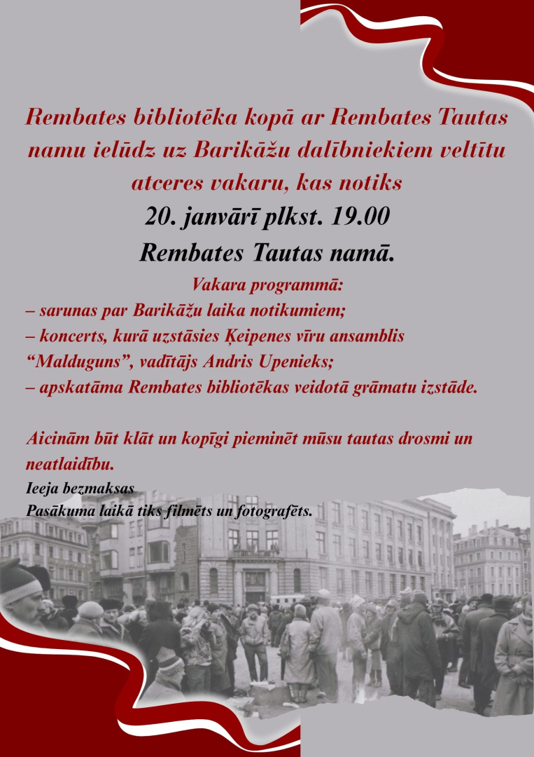 Barikāžu atceres vakars Rembatē
