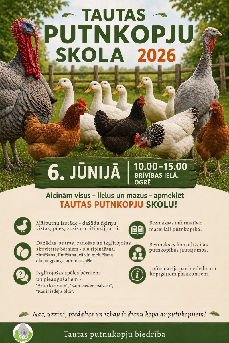 Tautas putnkopju skola 2026 Ogrē