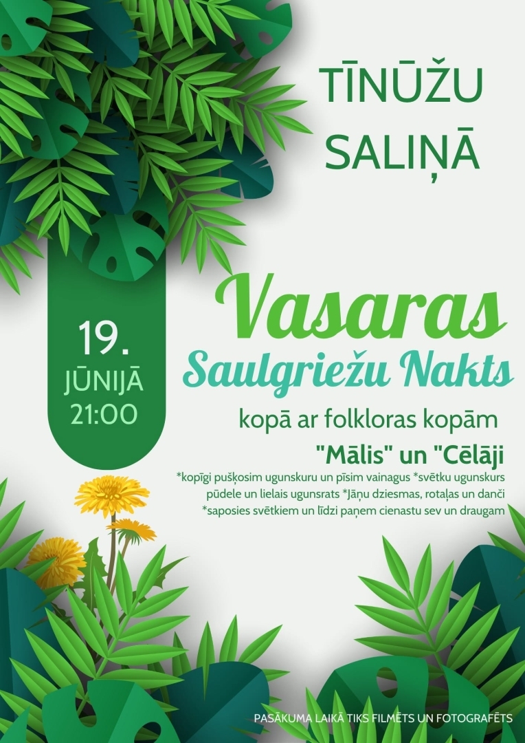 Vasaras Saulgriežu nakts kopā ar folkloras kopām “Mālis ” un “Cēlāji” Tīnūžos