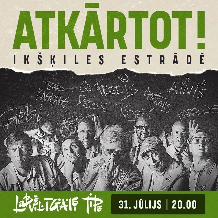 Grupas “Labvēlīgais tips” koncerts “Atkārtot” Ikšķilē