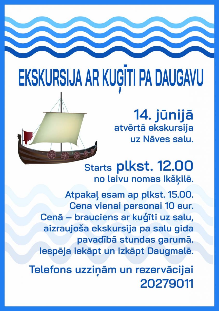 Ekskursija ar kuģīti pa Daugavu 