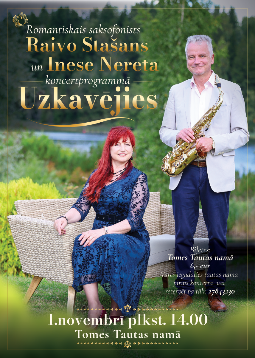 Koncertprogramma "Uzkavējies" Tomē 
