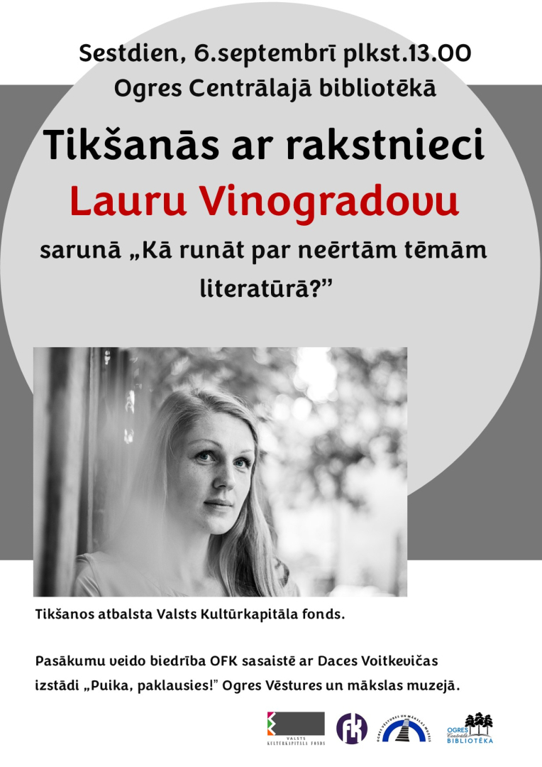 Tikšanās ar rakstnieci Lauru Vinogradovu Ogrē