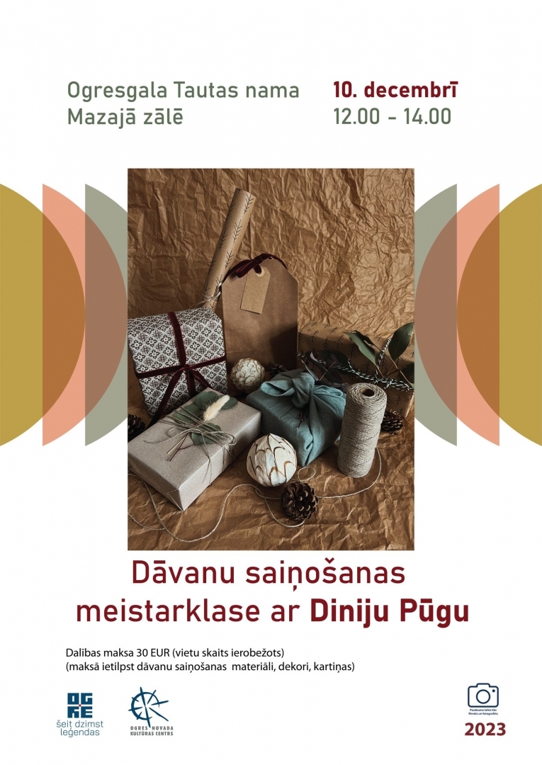 Dāvanu saiņošanas meistarklase Ogresgalā