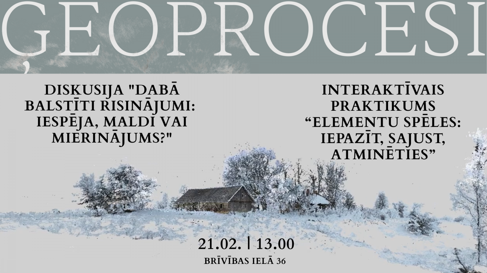 Diskusija un interaktīvs praktikums: Izstāde “Ģeoprocesi” Ogrē aicina domāt par cilvēka un dabas attiecībām 