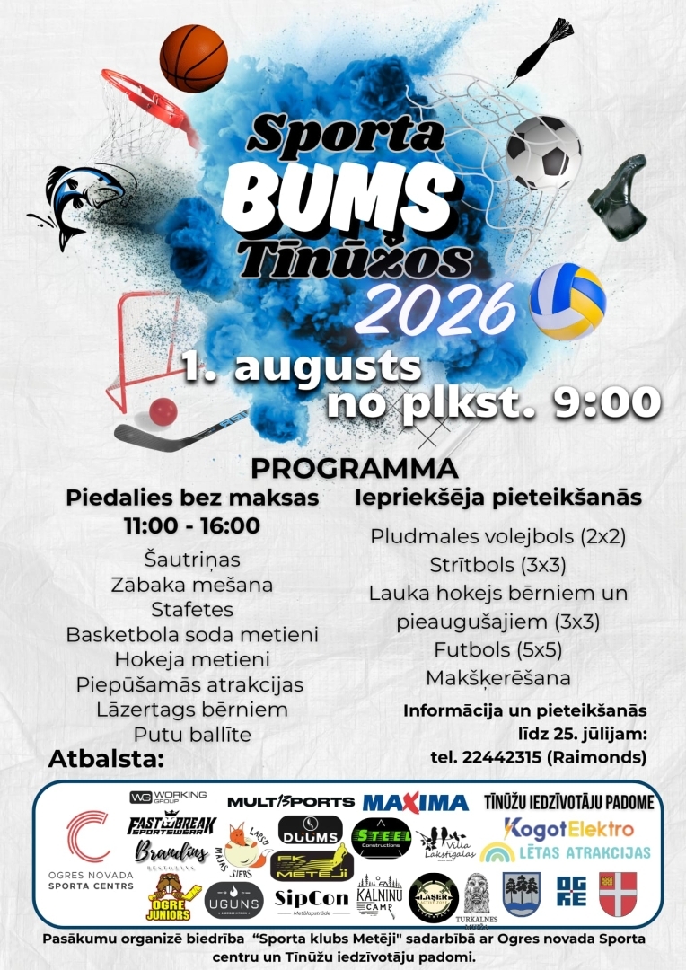 Sporta Bums Tīnūžos 2026