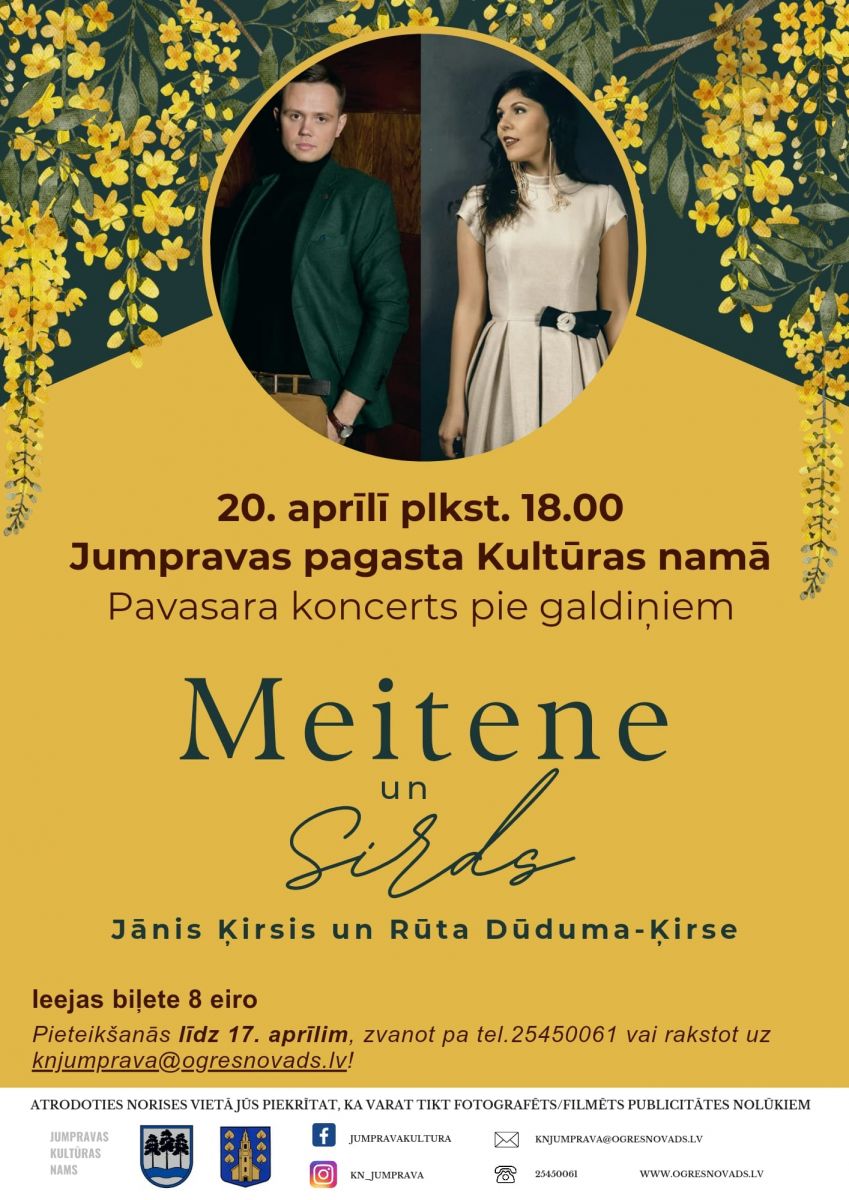 Rūtas Dūdumas-Ķirses un Jāņa Ķirša pavasara koncerts "Meitene un Sirds"!